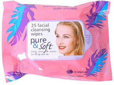 

Glamzone FACIAL/FACE TISSUES -Wet-MAKEUP REMOVER-Soft -Tissue Paper Face Cleanser/Cleaning Wipes For Women & Girls- MultiFlavour (Pack of 25)(Pack of 25)