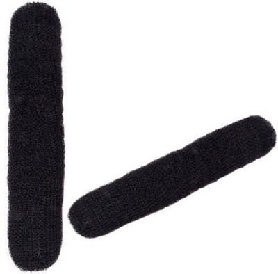 

JAGTEK Snap hair donut bun Mkaer pack of 2 pcs easy to use at home Bun(Black)