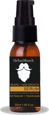 UrbanMooch Beard & Hair Growth Serum - With Biotin, Ginseng, Saw Palmetto & Argan Oil (50 ml) Hair Oil(50 ml)