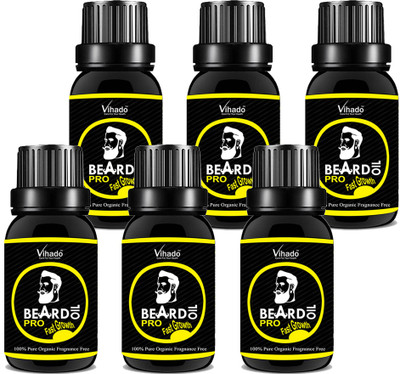 

VIHADO Lite Beard and Mustache Oil PRO fast growth 15 ml (Pack of 6) Hair Oil(15 ml)