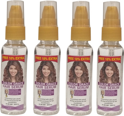

COLOR GRACE HAIR SERUM ANTI FRIZZ COLOUR PROTECT UV PROTECTION 50ML X PACK OF 4(200 ml)