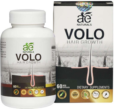 

AE NATURALS Volo Hair Growth Capsules With Biotin And Bringraj 60 Caps(60 ml)