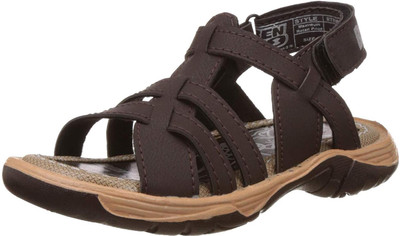 Ben 10 Boys Velcro Strappy Sandals(Brown