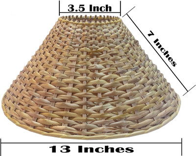 

RDC 13" Round Cane - B22 Holder Ring Size Table Lamps Lamp Shade(Bamboo)
