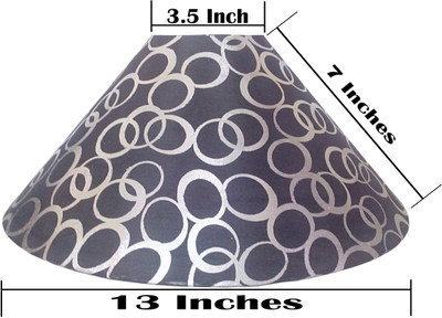 

RDC 13" Round Black with Silver Polka Dots Designer - B22 Holder Ring Size Table Lamps Lamp Shade(Cotton, Plastic)