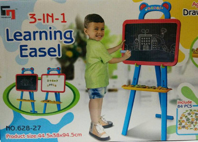 

KENZAI Educational Magnetic White Chalk Board Learning Easel For Kids 84 Pcs(Multicolor)