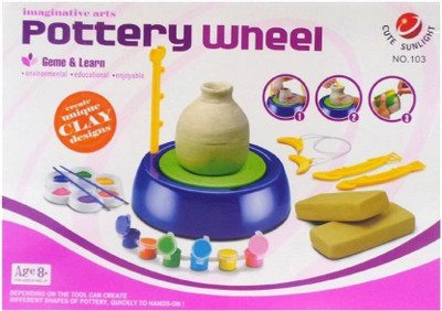 

KENZAI Pottery Wheel Art- Game & Learn Educational Toy(Multicolor)