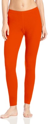 Lili Ankle Length Western Wear Legging(Orange, Solid)