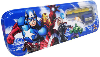 

Parteet Pencil Box Pencil Box Art Metal Pencil Box(Set of 1, Blue)