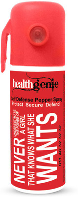 

Healthgenie Self Defence, protection & safety Pepper Spray For Men & Women, upto 10 feet range, 55ml/35 gms of dispensable (Pack of 1) Pepper Stream Spray