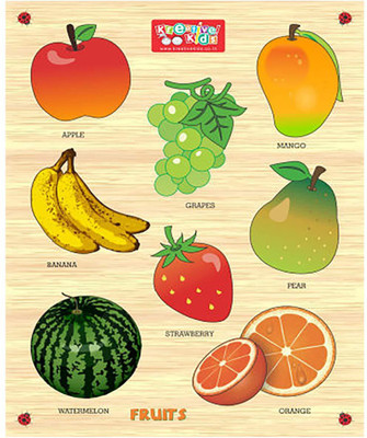 

Webby Premium Wooden Fruits Educational Puzzle Toy(9 Pieces)