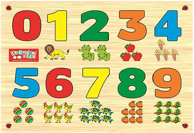Webby Premium Wooden Counting 0-9 Educational Puzzle Toy(11 Pieces)