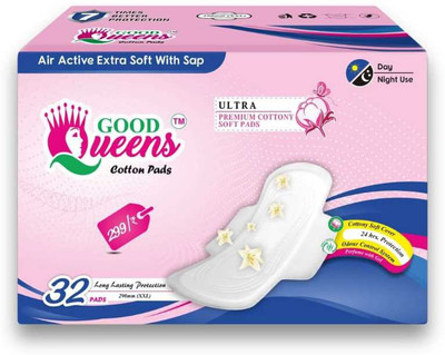 

Good Queen Air Active Extra Soft With Sap Sanitary Pad(Pack of 32)