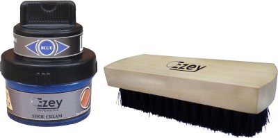 Ezey Shoe Cream (Blue)+Shoe Brush Patent Leather, Leather, Synthetic Leather Shoe Cream(Blue)