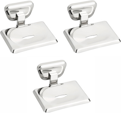 

Easyhome Furnish Set of 3 pieces Stainless Steel Soap Dish -(Glossy Silver)