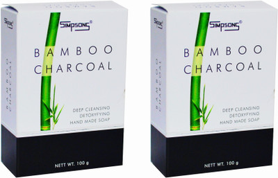 

simpsons VEGAN 100% Herbal ACTIVATED Bamboo Charcoal BAR(200 g, Pack of 2)