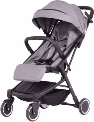 

polka tots Compact, Portable, Soft, Comfortable Safe, Shockproof & Pram for Babies Grey Stroller(3, Grey)
