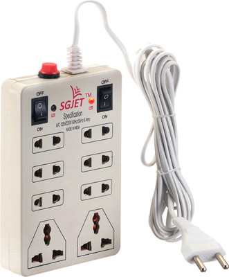 

SGJET SGJET 8 + 8 Socket Surge Protector(Grey)