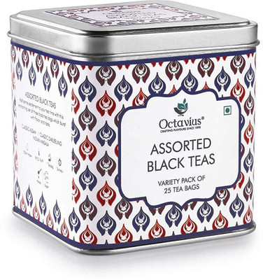 

Octavius Assorted Black Teas Spices, Plain Tea Bags(25 Bags, Tin)