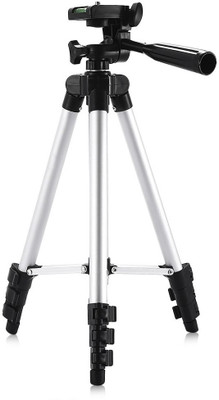 

OSRAY 3110 Foldable Camera Tripod With Mobile Clip Holder Bracket, Fully Flexible Tripod(Silver, Supports Up to 1500)