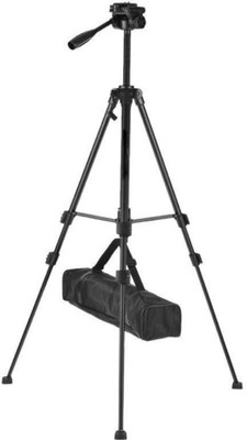 

ShopyBucket Adjustable Shooting Angle Tripod 3388 Head Height Metal Camera Tripod for Mobiles, Camera, DSLR & Action Camera with Three-Dimensional. Tripod(Black, Supports Up to 1500 g)