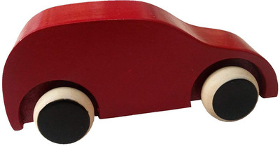 

VINPRAS Wooden Toy Car - Red (Small)(Red)