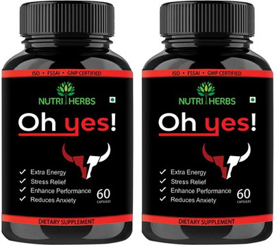 

Nutriherbs Ohyes Shilajit , Safed Musli & Ashwagandha - 60 Capsule (Pack Of 2)(120 No)