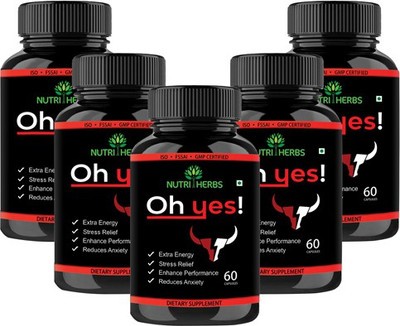 

Nutriherbs Ohyes Shilajit , Safed Musli & Ashwagandha - 60 Capsule (Pack Of 5)(300 No)