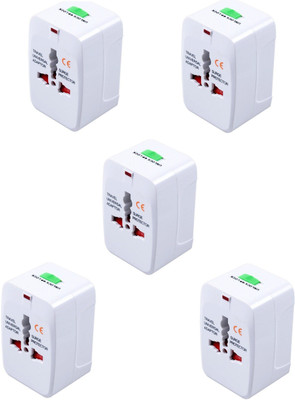 ROQ Set of 5 Universal Worldwide Adaptor White ROQ Laptop Accessories