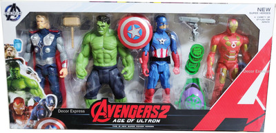 Decor Express 4 In 1 Avengers 12 Inch Action Figures Combo Multicolor Buy At The Price Of 22 99 In Flipkart Com Imall Com