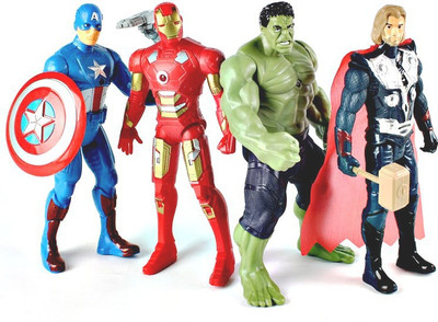 

Decor Express 4 in 1 Avengers 8 Inch Action Figure Combo - Captain America, Iron Man, Hulk & Thor - Age of Ultron Superhero Collection(Multicolor)
