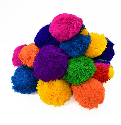 

Embroiderymaterial Pom Pom Balls Combo For Crafts and Decorations Purpose (Multi Color, 20 Balls)
