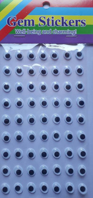 

karigari Google Eyes Sticker Oval Shape 0.8 CM