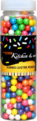 

CCDS Jumbo Lustre Pearls For Cupcakes, Cakes And Cookies Dragees(125 g, Neutral Vanilla Flavour)