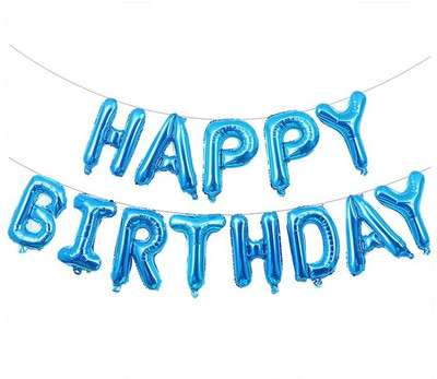 

Skylofts Solid Blue Happy Birthday Balloon Set for Birthday Party Decoration Party Props- (Pack of 13) Letter Balloon(Blue, Pack of 13)