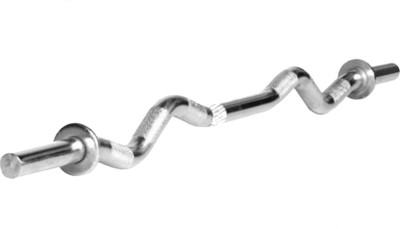 

L'AVENIR PREMIUM 3ft. 22mm Weight Lifting CURL / BEND ROD with ROD LOCKS Weight Lifting Bar(Silver)