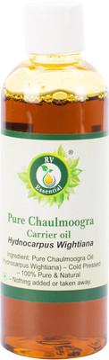 

R V Essential Pure Chaulmoogra Carrier Oil 200ml- Hydnocarpus Wightiana (100% Pure and Natural Cold Pressed)(200 ml)