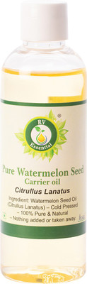 R V Essential Pure Watermelon Seed Carrier Oil 200ml- Citrullus Lanatus (100% Pure and Natural Cold Pressed)(200 ml)