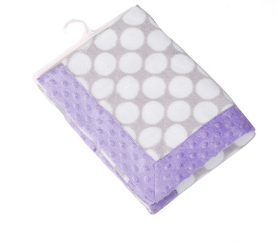 

Miss & Chief Polka  Crib Baby Blanket(Microfiber, Grey