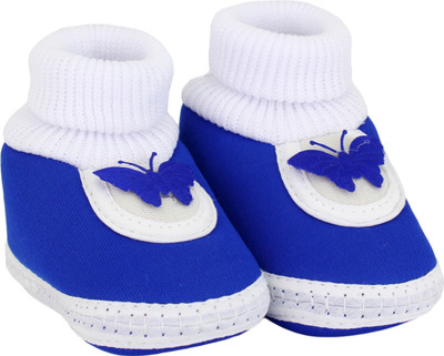 

Neska Moda 0 To 6 Month Baby Booties(Toe to Heel Length - 10 cm Blue)