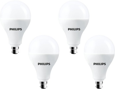 PHILIPS 40 W Round B22 Basic LED Bulb(White, Pack of 4)