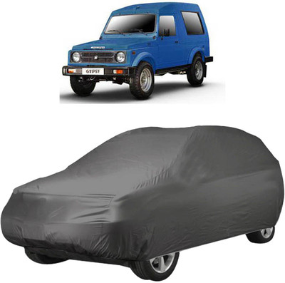 InayaAutoMotive Car Cover For Maruti Suzuki Gypsy MG-410 (Without Mirror Pockets)(Grey)