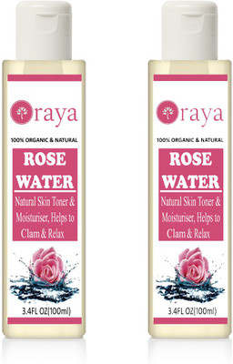 

ORAYA 100% Organic & Natural Premium Rose Water For Face & Skin (No Alcohol, Chemical & Paraben Free ) (200 ml)-PACK OF-2-BOTTLE(200 ml)