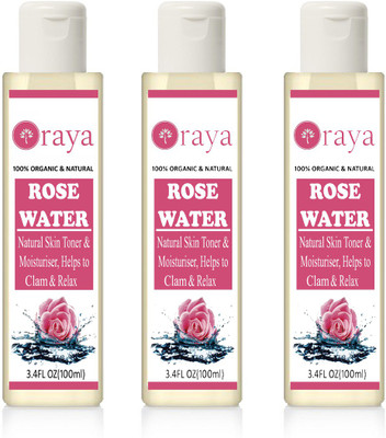 

ORAYA 100% Organic & Natural Premium Rose Water For Face & Skin (No Alcohol, Chemical & Paraben Free ) (300 ml)-PACK OF-3-BOTTLE(300 ml)