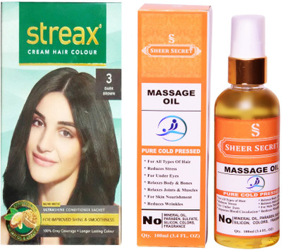 

SHEER SECRET hair color and hair oil(Set of 2)