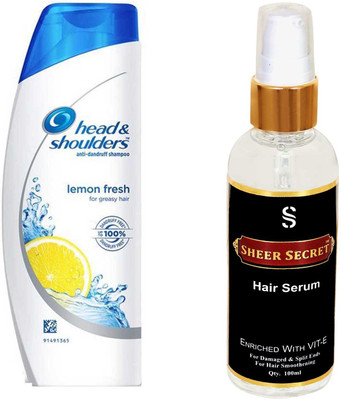 

SHEER SECRET HAIR SERUM 100ML and HEAD & SHOULDERS 180 ML LEMON FRESH SHAMPOO(Set of 2)
