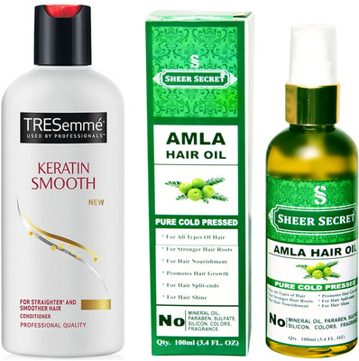 

SHEER SECRET AMLA OIL 100ML (PURE COLD PRESSED) and 190 ML SMOOTH CONDITIONER(Set of 2)