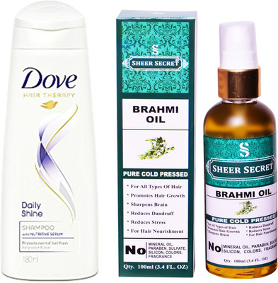 

SHEER SECRET 100ML (PURE COLD PRESSED) and 180 ML DAILY SHINE SHAMPOO(Set of 2)