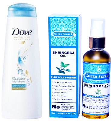 

SHEER SECRET 100ML (PURE COLD PRESSED) and 180 ML OXYGEN MOISTURE SHAMPOO(Set of 2)