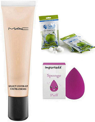 

importedd Sponge Puff, Select Cover Up Foundation, Magic Nepkin(Set of 3)
